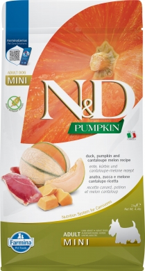 N&D Dog Pumpkin с уткой, дыней и тыквой беззерновой сухой корм для собак мелких пород