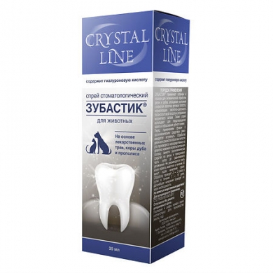 АпиценнаCrystal Line Зубастик спрей стоматологический для животных 30мл