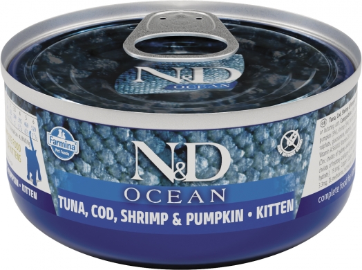 N&D Cat Ocean c треской,креветками и тыквой влажный корм для котят
