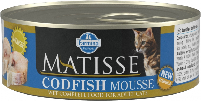 Matisse мусс с треской влажный корм для кошек