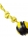Tonka Мяч рифленый с канатом игрушка для собак цвет желтый/черный 10,2см