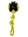 Tonka Мяч рифленый с канатом игрушка для собак цвет желтый/черный 10,2см