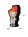 Buckle-Down игрушка-пищалка для собак мягкаяОно Пеннивайз с красным шариком мультицвет 17см